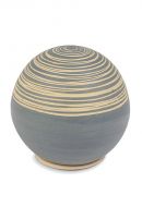 Bolvormige mini urn 'Grey Slib'