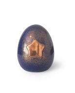 Handgemaakte mini urn met goudkleurige ster