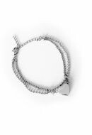 As-armband met hartje van edelstaal - zelf te vullen