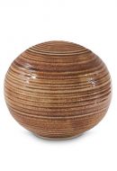 Mini urn porselein 'Sfera' - Roestbruin - handgeschilderd