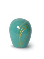 Glasfiber mini urn 'Cybele' turquoise