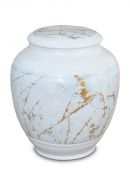 Urn van porselein 'Classica' | Carrara marmer met goudkleurige aders