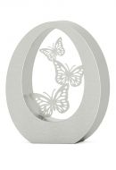 RVS (duo) urn 'Oval butterfly'