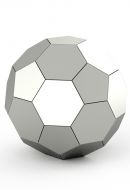 RVS voetbal urn