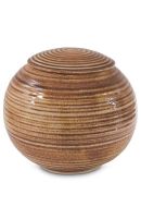 Urn porselein 'Sfera' - Roestbruin - handgeschilderd