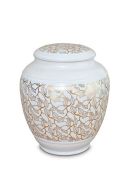 Mini urn van porselein 'Classica' | Pure Gold bladeren