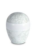 Porseleinen mini urn 'Planet' - Marine Water reliëf - groen