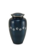 Dierenurn 3.3 liter 'Pootafdrukken' blauw