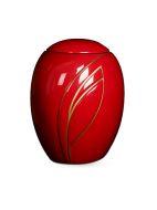 Glasfiber urn 'Cybele' rood