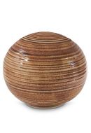 Mini urn porselein 'Sfera' - Roestbruin - handgeschilderd