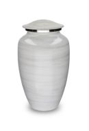 Aluminium urn 'Elegance' natuursteenlook wit-grijs