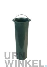Plastic inzetvaas met aluminium rozet - Apeldoorn